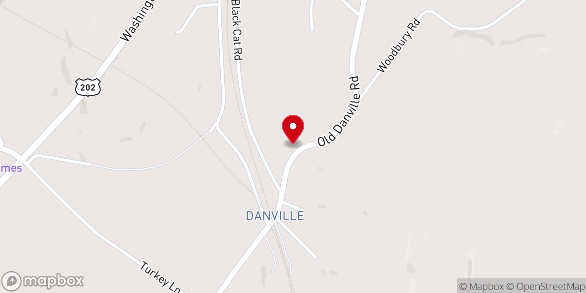 Map showing location of Danville Union Church
