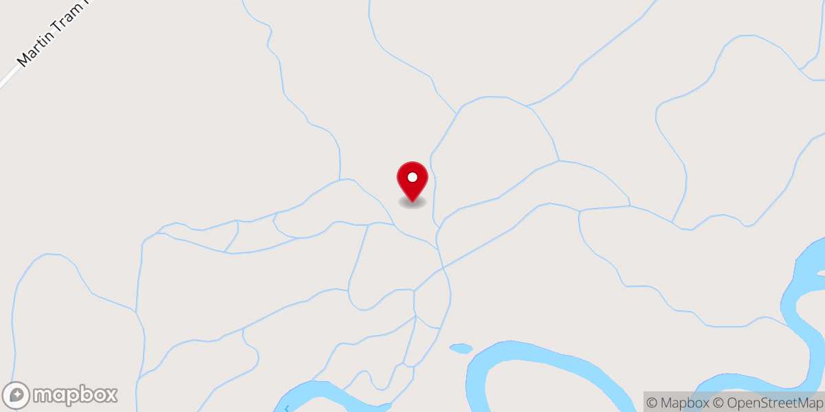 Map showing location of Bayou Piano