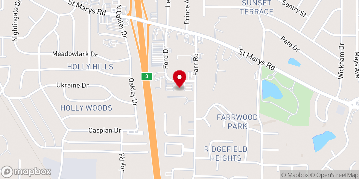 Map showing location of Mt Pilgrim Baptist Church