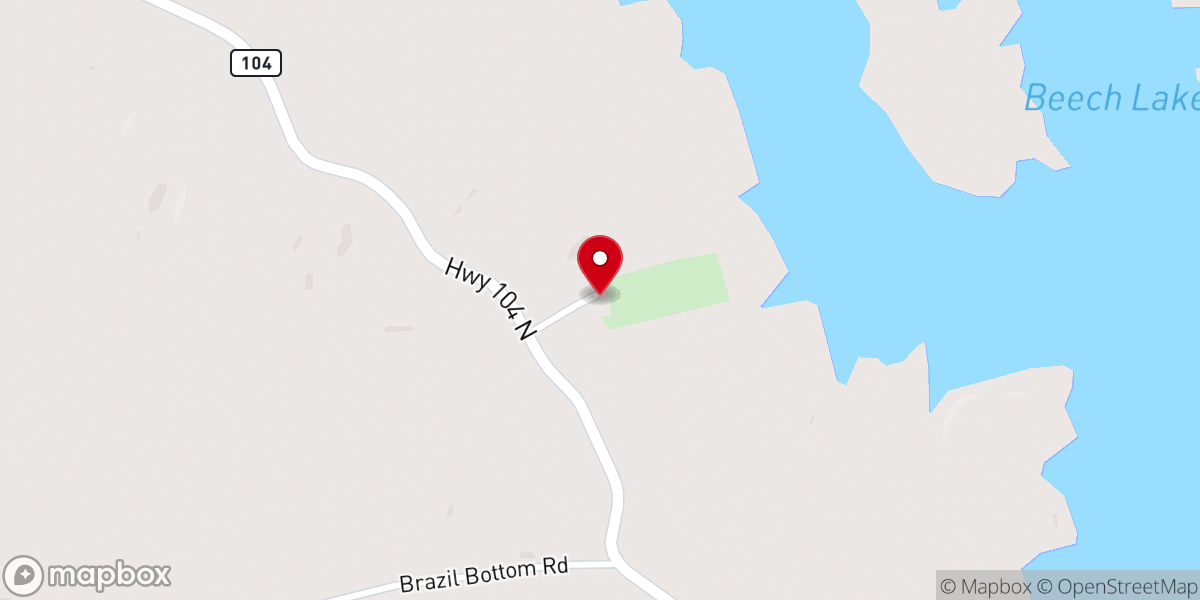 Map showing location of Antioch Primitive Baptist Church