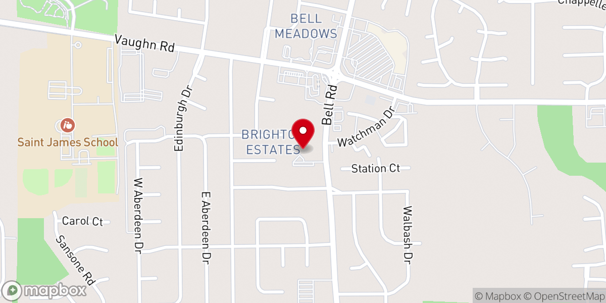 Map showing location of Gateway Baptist Church