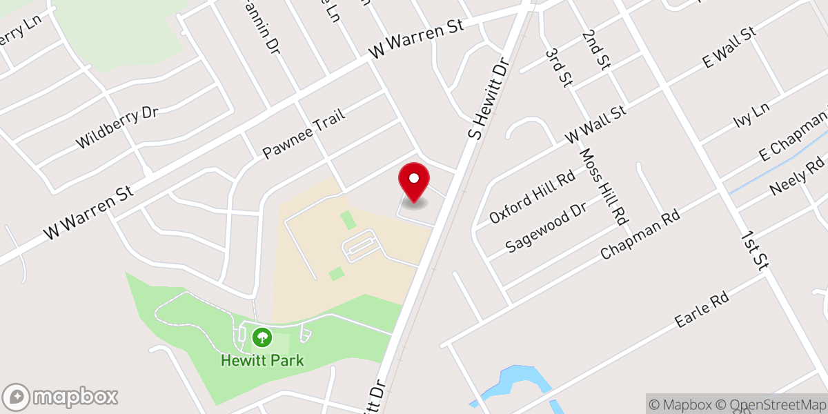 Map showing location of Brazos Meadows Baptist Church