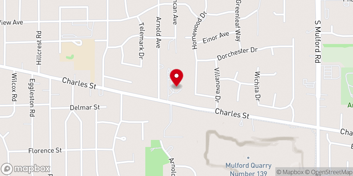 Map showing location of First Baptist Church