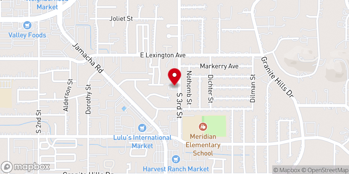 Map showing location of El Cajon Apostolic Assembly