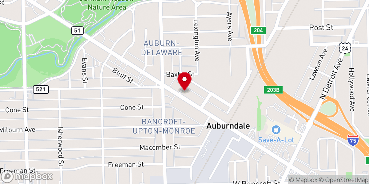Map showing location of Greater Grace Christian Church