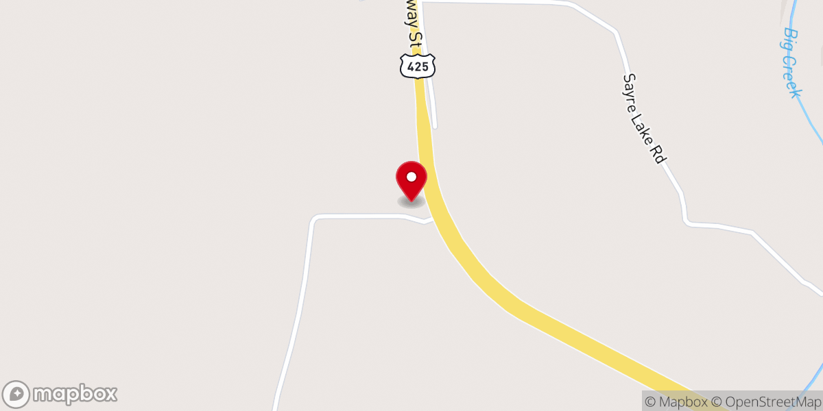 Map showing location of New Bethel Baptist Church