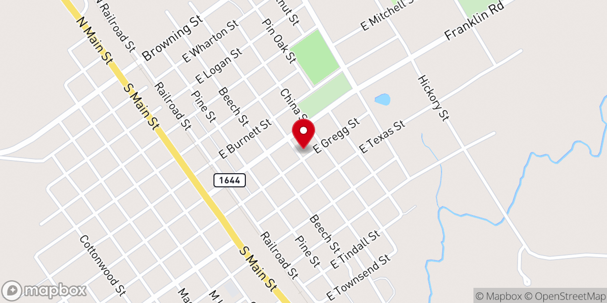 Map showing location of Epiphany Episcopal Church