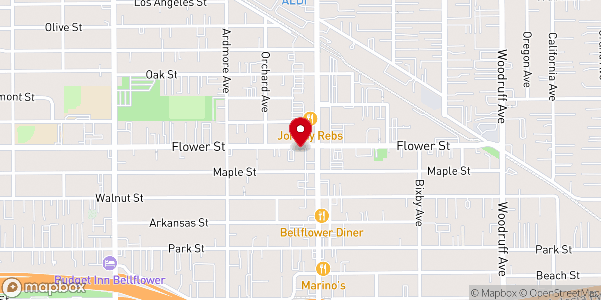 Map showing location of Lord's Church LA