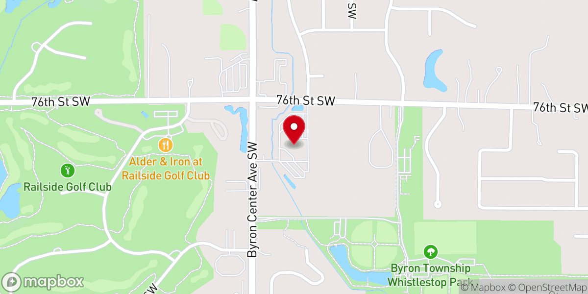 Map showing location of Rush Creek Bible Church