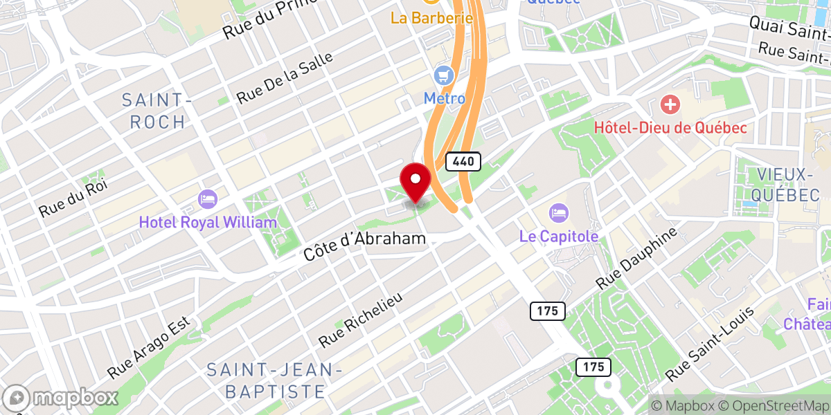 Map showing location of Lépine Stairs