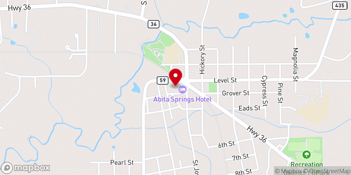Map showing location of Ochsner Health Center - Abita Springs