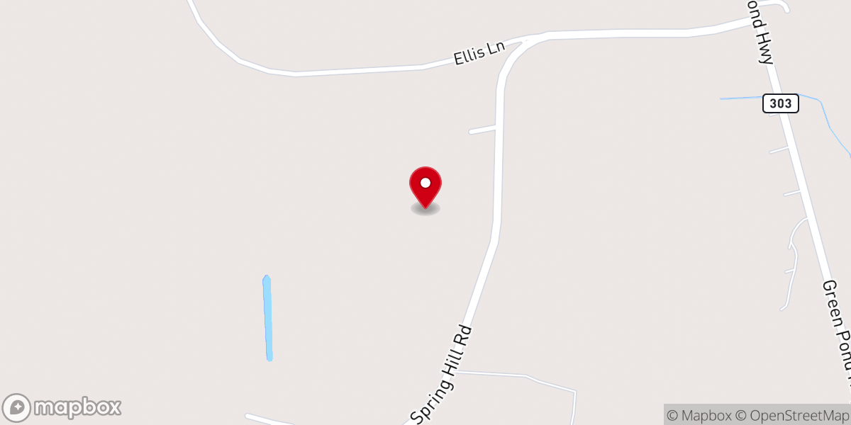 Map showing location of Heavenly Baptist Church