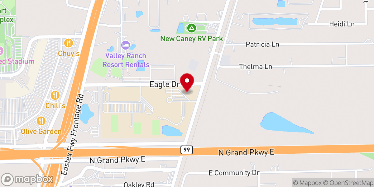 Map showing location of Emmanuel Baptist Church