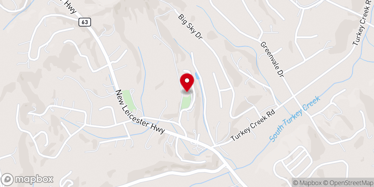 Map showing location of Leicester Baptist Church