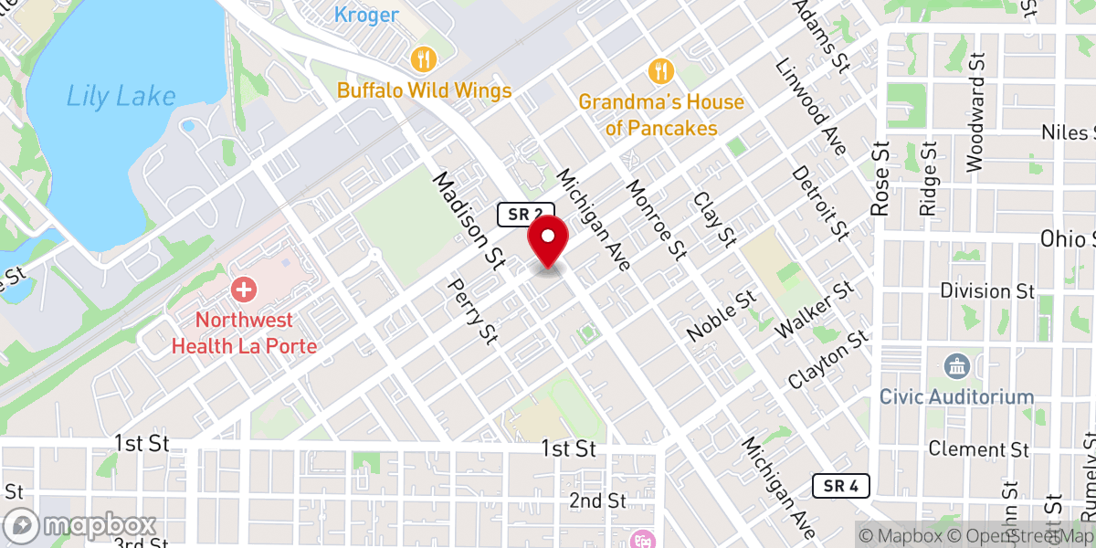 Map showing location of The Bride Church
