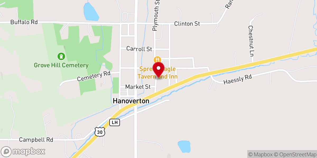 Map showing location of Presbyterian Church
