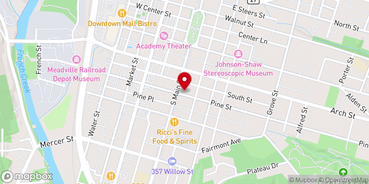 Map showing location of Saint Agatha's Church