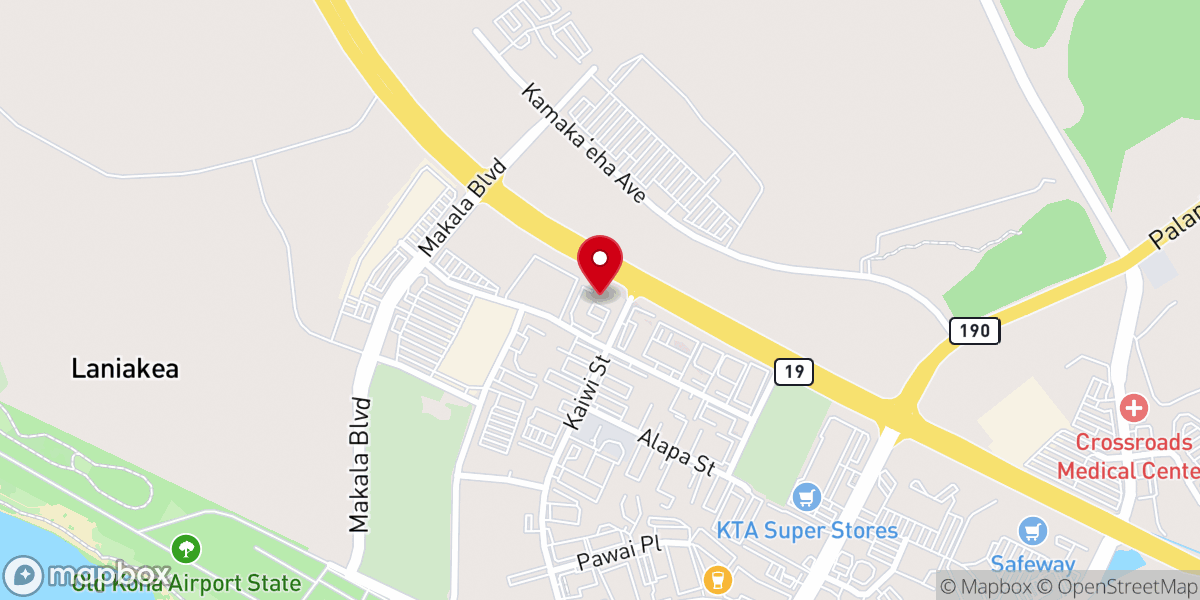 Map showing location of Hawaii Gospel Church
