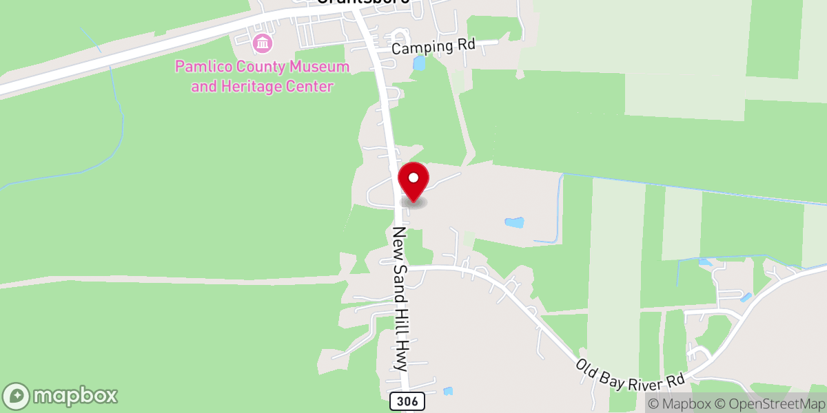 Map showing location of Rock of Zion Freewill Baptist Church