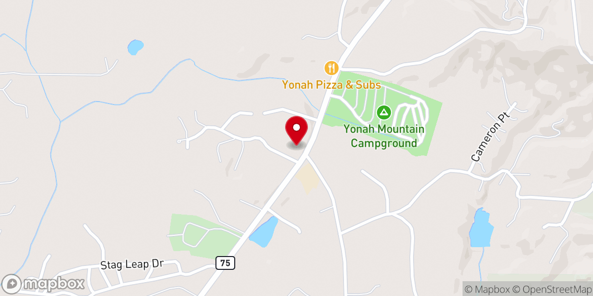 Map showing location of Mountain View Church of Christ
