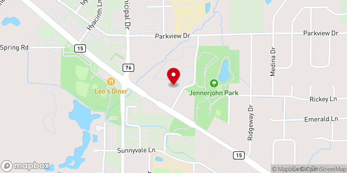 Map showing location of Shepherd of the Hills Lutheran Church