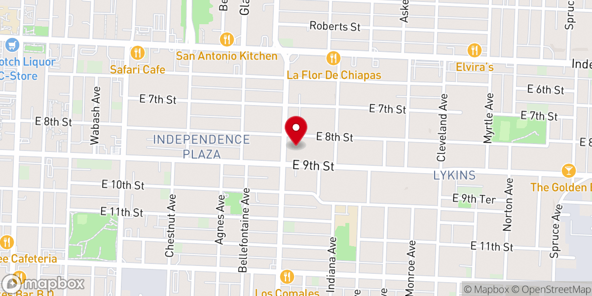 Map showing location of Grace United Church