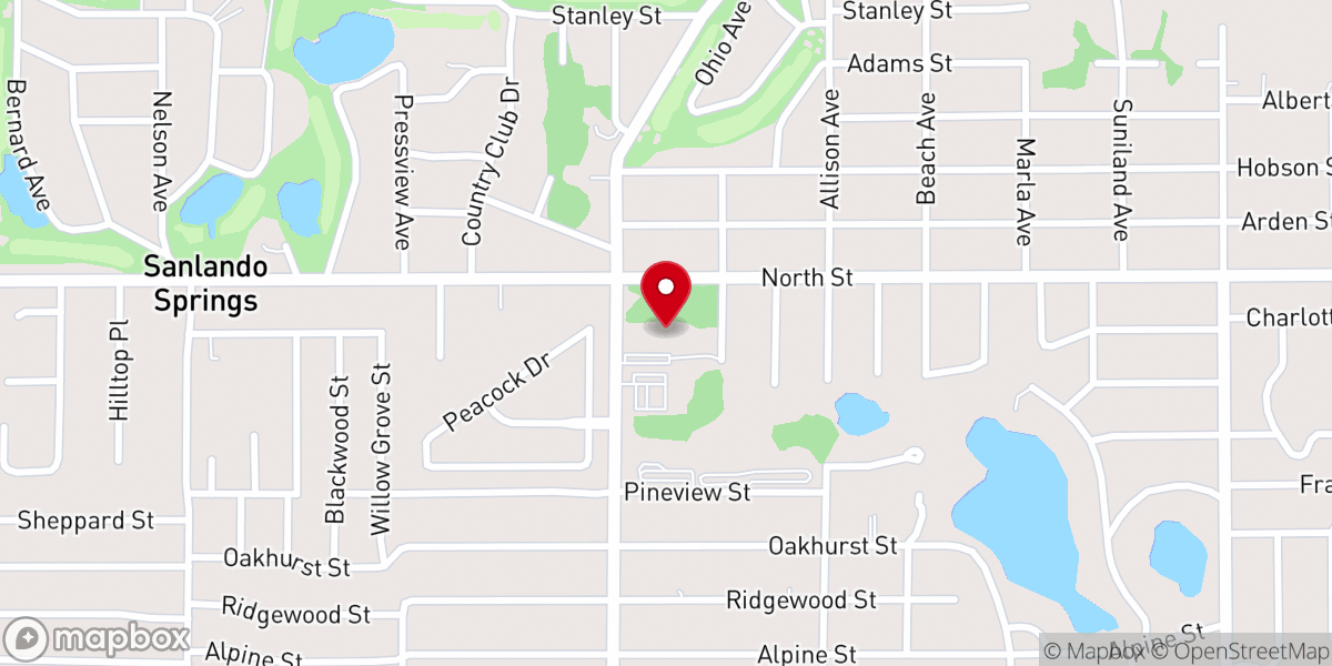 Map showing location of Faith Springs Church