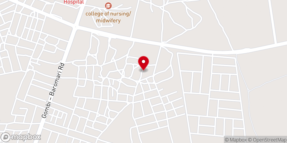 Map showing location of ECWA GOODNEWS DAMATURU
