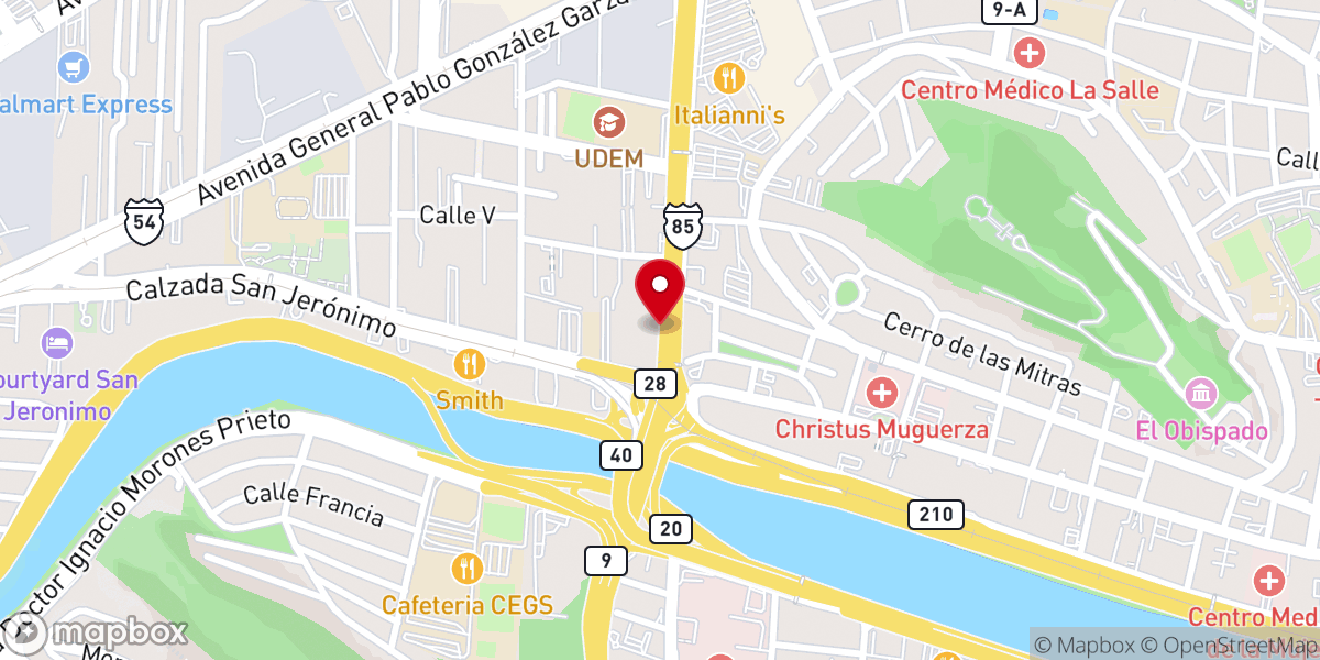 Map showing location of IGLESIA BAUTISTA EL DIVINO SALVADOR