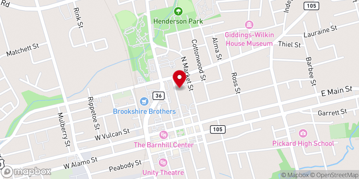 Map showing location of First United Methodist Church