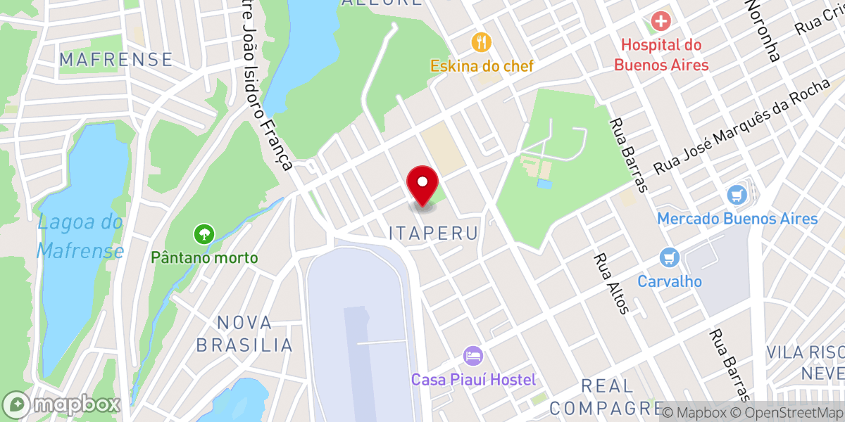 Map showing location of Comunidade Sagrada Família