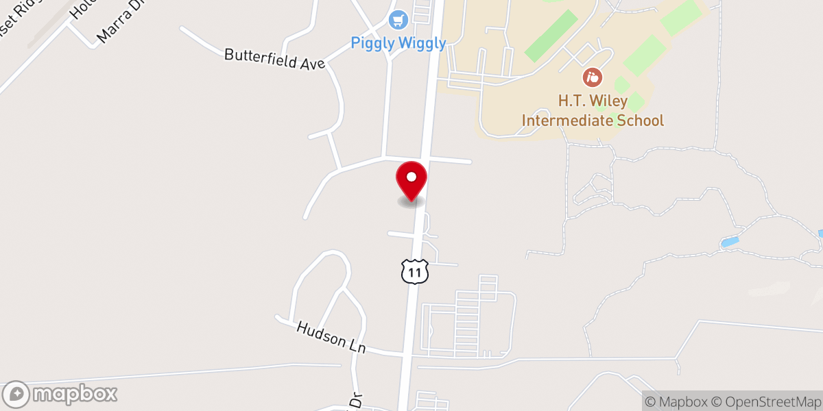 Map showing location of Watertown Church of Christ