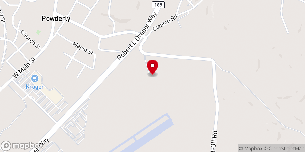 Map showing location of Muhlenberg County Agriculture & Convention Center