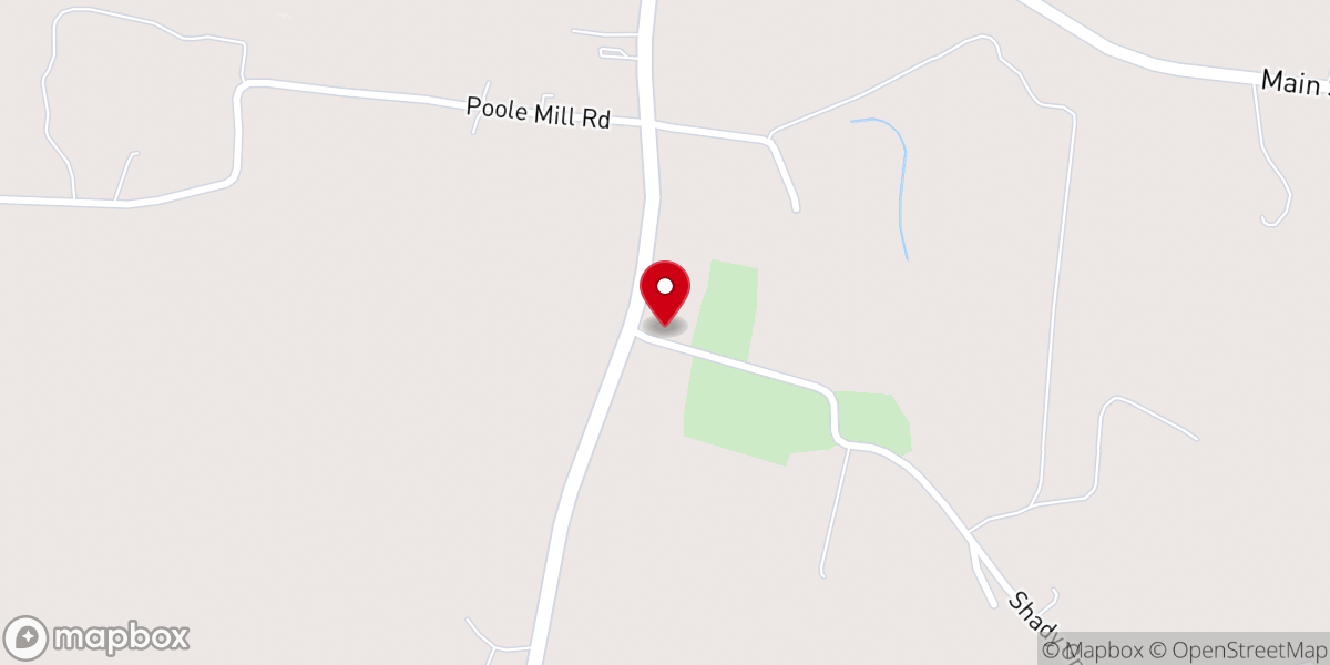 Map showing location of Shady Grove General Baptist Church