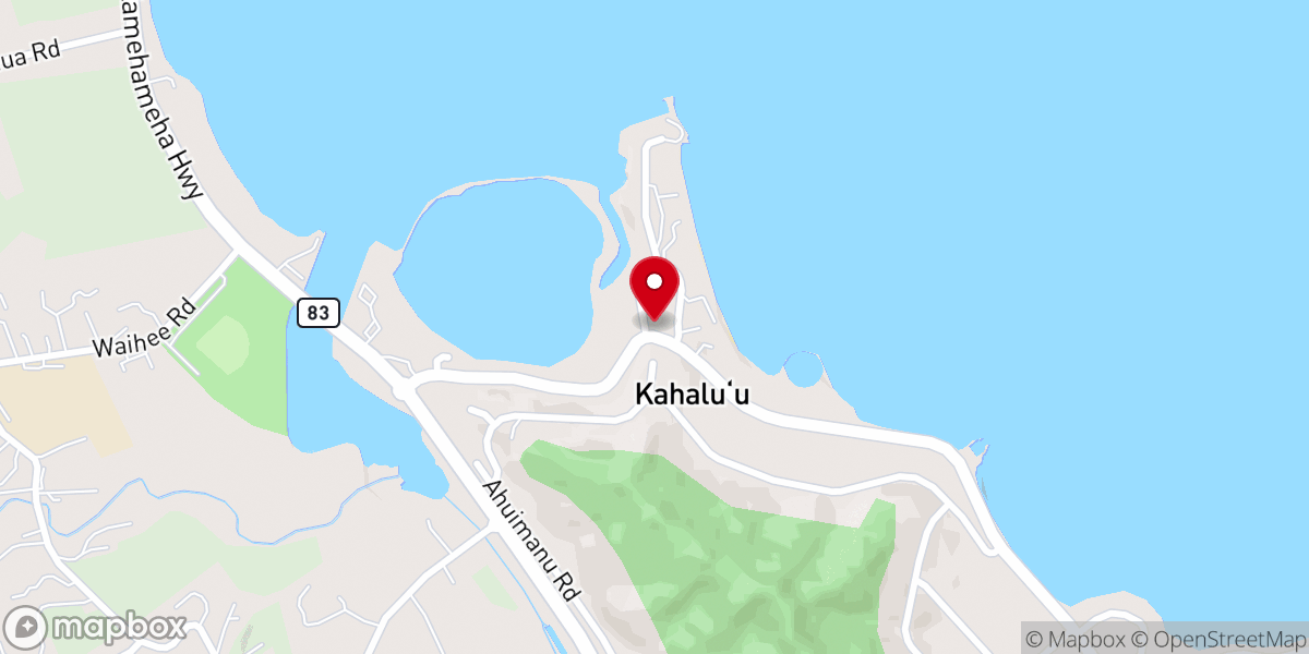 Map showing location of St. John's By-the-Sea Episcopal Church (O'ahu) Kaneohe HI