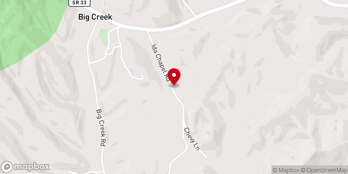 Map showing location of Ida Chapel