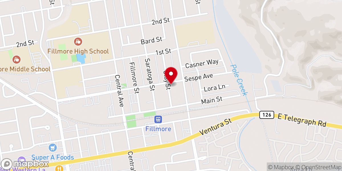 Map showing location of Foursquare Church