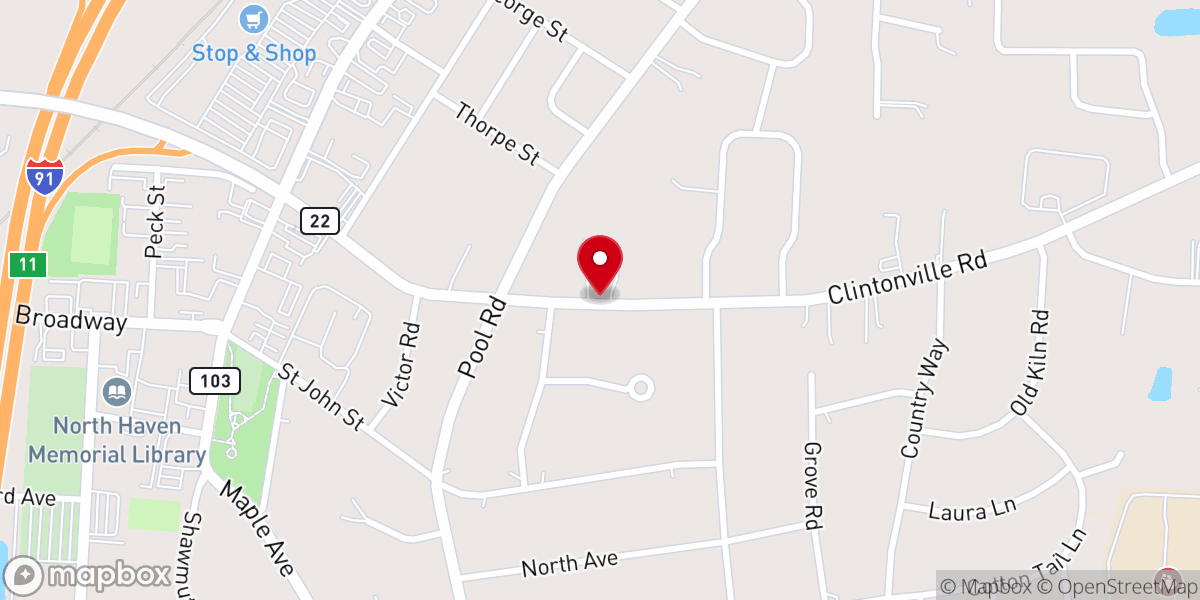 Map showing location of Faith United Methodist Church