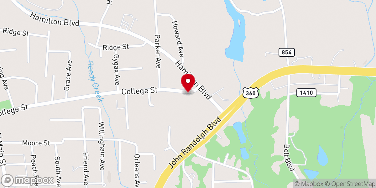 Map showing location of Deliverance Church