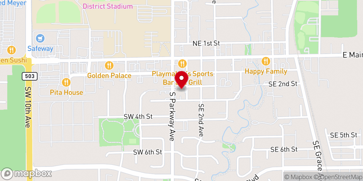 Map showing location of Starting Grounds Church of the Nazarene