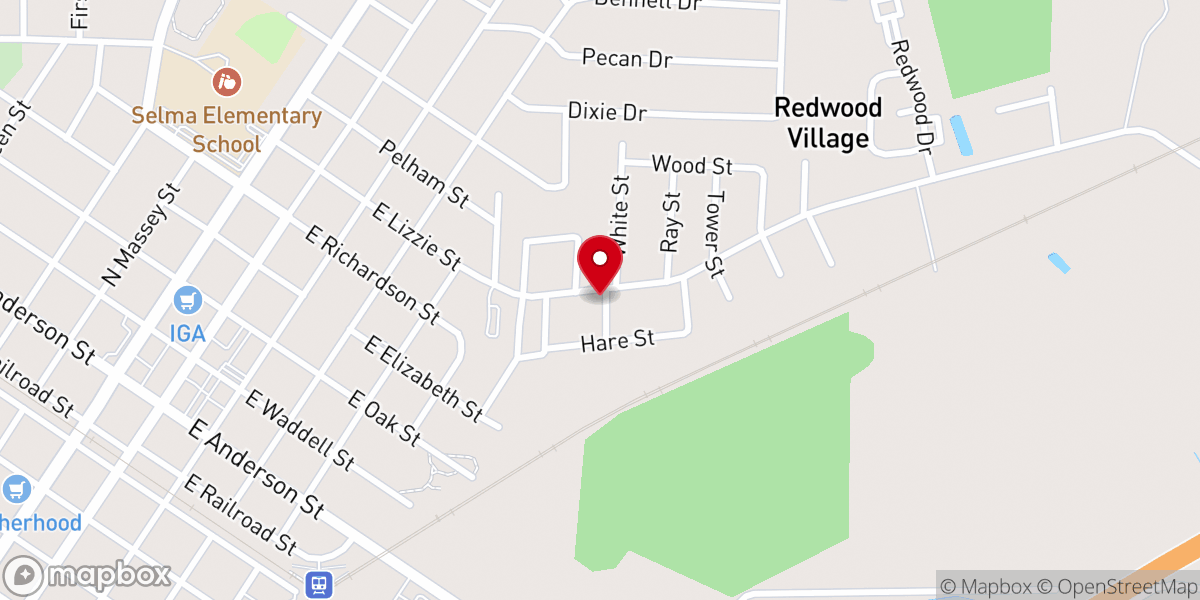 Map showing location of Belleview Church
