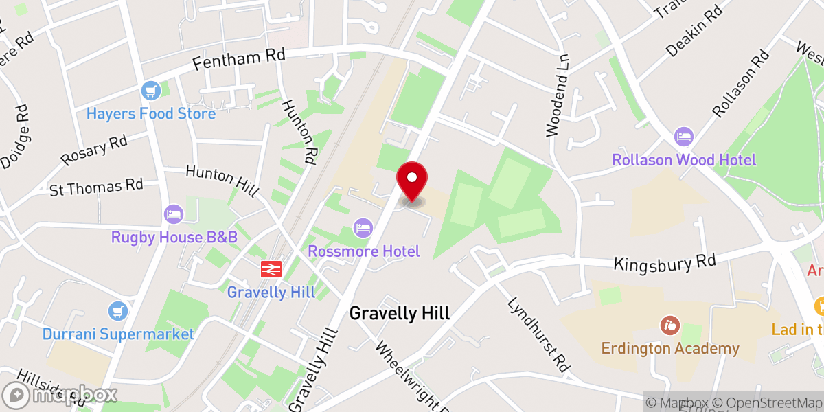 Map showing location of Catholic Church of St Mary & St John