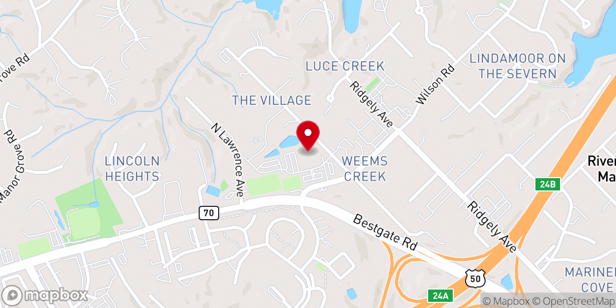 Map showing location of Saint John Neumann Catholic Church