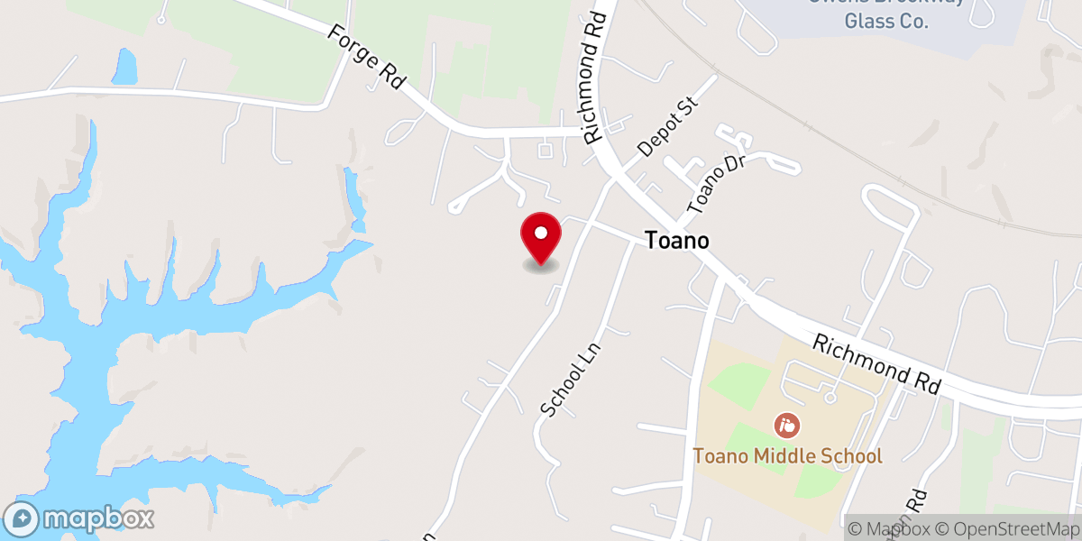 Map showing location of Mt Vernon United Methodist Church