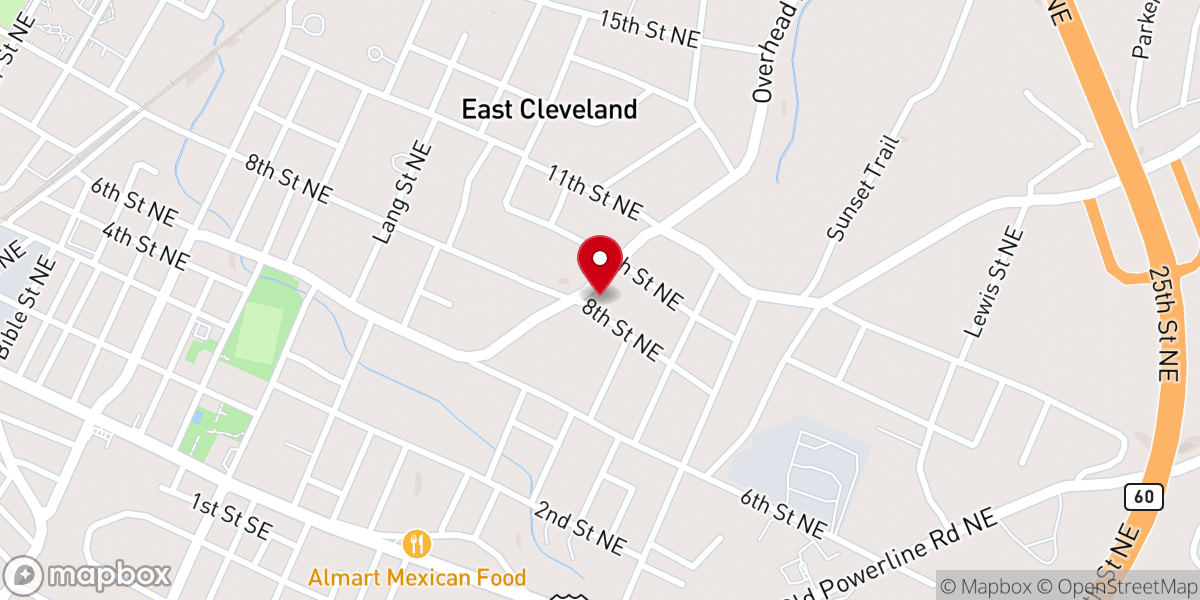 Map showing location of Church of Jesus Christ International