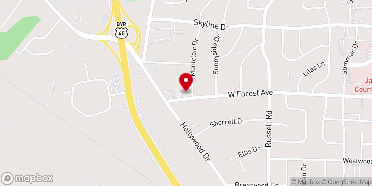 Map showing location of Jabez Ministries Inc