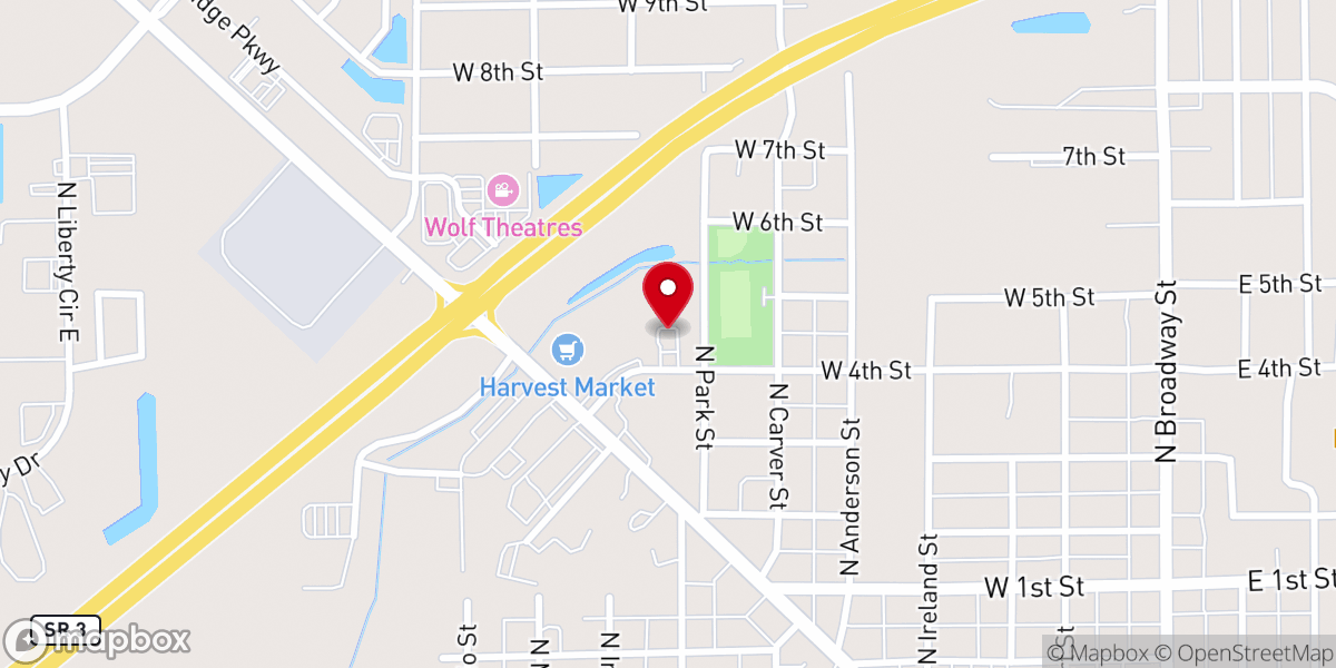 Map showing location of Decatur County Agape Center