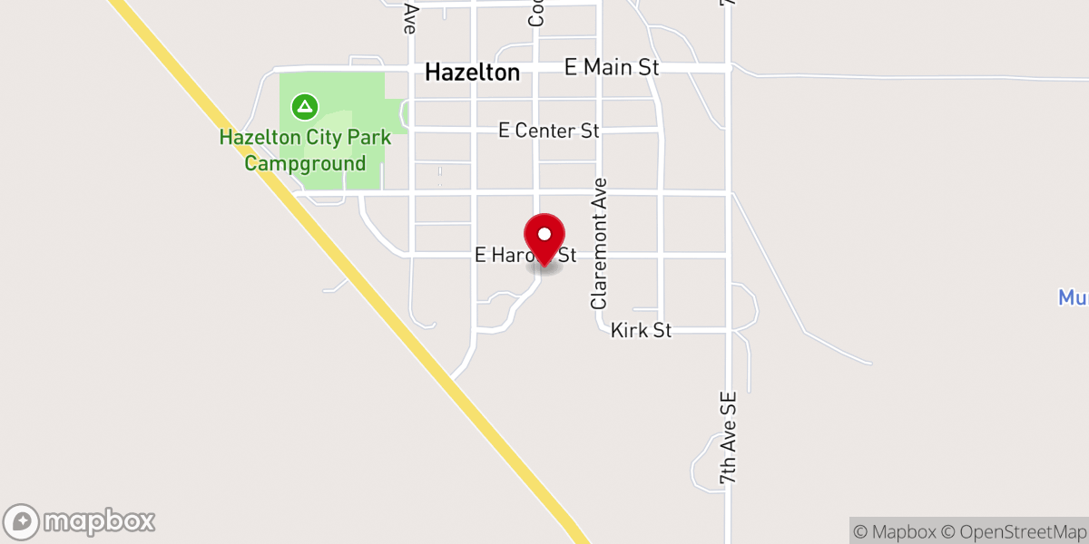 Map showing location of St. Paul's Catholic Church