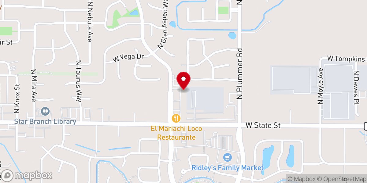 Map showing location of Calvary Chapel Star Office