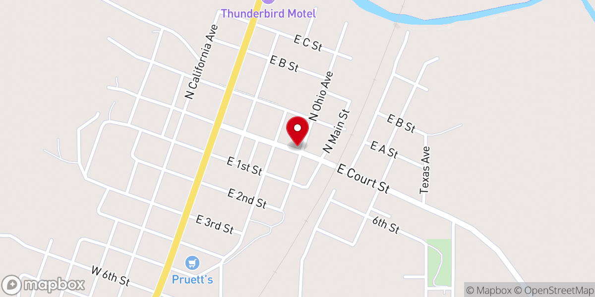 Map showing location of Boggy Bottom Antiques and Collectibles